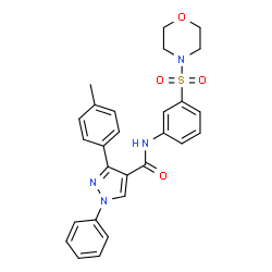 ChemSpider 2D Image | 3-(4-methylphenyl)-N-[3-(4-morpholinylsulfonyl)phenyl]-1-phenyl-4-pyrazolecarboxamide | C27H26N4O4S