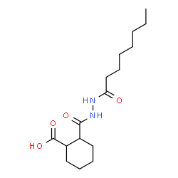 ChemSpider 2D Image | 2-[(2-Octanoylhydrazino)carbonyl]cyclohexanecarboxylic acid | C16H28N2O4