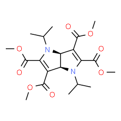 ChemSpider 2D Image | Tetramethyl (3aS,6aS)-1,4-diisopropyl-1,3a,4,6a-tetrahydropyrrolo[3,2-b]pyrrole-2,3,5,6-tetracarboxylate | C20H28N2O8