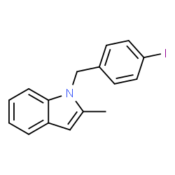ChemSpider 2D Image | 1-(4-Iodobenzyl)-2-methyl-1H-indole | C16H14IN