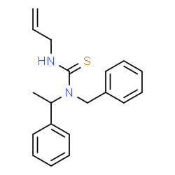 ChemSpider 2D Image | 3-Allyl-1-benzyl-1-(1-phenylethyl)thiourea | C19H22N2S
