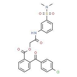 ChemSpider 2D Image | 2-{[3-(Dimethylsulfamoyl)phenyl]amino}-2-oxoethyl 2-(4-chlorobenzoyl)benzoate | C24H21ClN2O6S