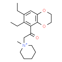 ChemSpider 2D Image | 1-[2-(6,7-Diethyl-2,3-dihydro-1,4-benzodioxin-5-yl)-2-oxoethyl]-1-methylpiperidinium | C20H30NO3