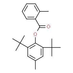 ChemSpider 2D Image | 4-Methyl-2,6-bis(2-methyl-2-propanyl)phenyl 2-methylbenzoate | C23H30O2