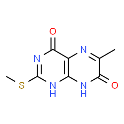 ChemSpider 2D Image | 6-Methyl-2-(methylsulfanyl)-4,7(1H,8H)-pteridinedione | C8H8N4O2S