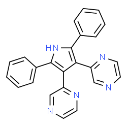 ChemSpider 2D Image | 2,2'-(2,5-Diphenyl-1H-pyrrole-3,4-diyl)dipyrazine | C24H17N5