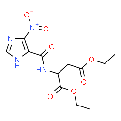ChemSpider 2D Image | Diethyl N-[(4-nitro-1H-imidazol-5-yl)carbonyl]aspartate | C12H16N4O7