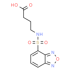 ChemSpider 2D Image | 4-[(2,1,3-Benzoxadiazol-4-ylsulfonyl)amino]butanoic acid | C10H11N3O5S