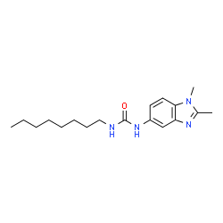 ChemSpider 2D Image | 1-(1,2-Dimethyl-1H-benzimidazol-5-yl)-3-octylurea | C18H28N4O