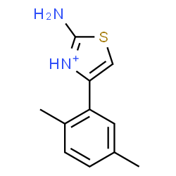 ChemSpider 2D Image | 2-Amino-4-(2,5-dimethylphenyl)-1,3-thiazol-3-ium | C11H13N2S