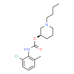 ChemSpider 2D Image | (3R)-1-Butyl-3-piperidinyl (2-chloro-6-methylphenyl)carbamate | C17H25ClN2O2