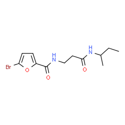 ChemSpider 2D Image | 5-Bromo-N-[3-(sec-butylamino)-3-oxopropyl]-2-furamide | C12H17BrN2O3