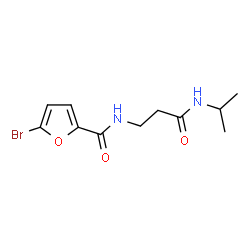 ChemSpider 2D Image | 5-Bromo-N-[3-(isopropylamino)-3-oxopropyl]-2-furamide | C11H15BrN2O3