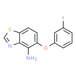 ChemSpider 2D Image | 5-(3-Iodophenoxy)-1,3-benzothiazol-4-amine | C13H9IN2OS