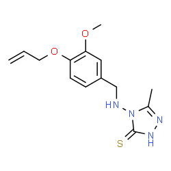 ChemSpider 2D Image | 4-{[4-(Allyloxy)-3-methoxybenzyl]amino}-5-methyl-2,4-dihydro-3H-1,2,4-triazole-3-thione | C14H18N4O2S