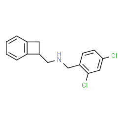 ChemSpider 2D Image | 1-(Bicyclo[4.2.0]octa-1,3,5-trien-7-yl)-N-(2,4-dichlorobenzyl)methanamine | C16H15Cl2N