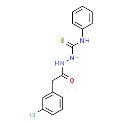 ChemSpider 2D Image | 2-[(3-Chlorophenyl)acetyl]-N-phenylhydrazinecarbothioamide | C15H14ClN3OS