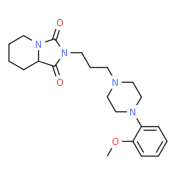 ChemSpider 2D Image | 2-{3-[4-(2-Methoxyphenyl)-1-piperazinyl]propyl}tetrahydroimidazo[1,5-a]pyridine-1,3(2H,5H)-dione | C21H30N4O3