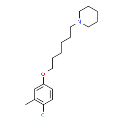 ChemSpider 2D Image | 1-[6-(4-Chloro-3-methylphenoxy)hexyl]piperidine | C18H28ClNO