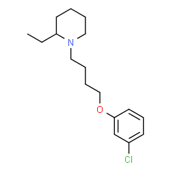 ChemSpider 2D Image | 1-[4-(3-Chlorophenoxy)butyl]-2-ethylpiperidine | C17H26ClNO