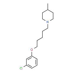 ChemSpider 2D Image | 1-[5-(3-Chlorophenoxy)pentyl]-4-methylpiperidine | C17H26ClNO