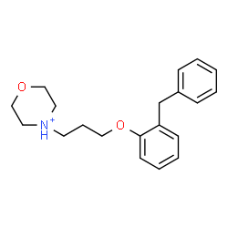 ChemSpider 2D Image | 4-[3-(2-Benzylphenoxy)propyl]morpholin-4-ium | C20H26NO2