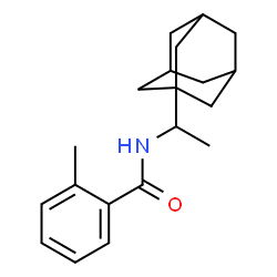 ChemSpider 2D Image | N-[1-(Adamantan-1-yl)ethyl]-2-methylbenzamide | C20H27NO