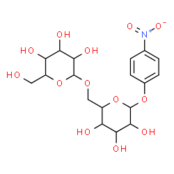 ChemSpider 2D Image | 4-Nitrophenyl 6-O-hexopyranosylhexopyranoside | C18H25NO13