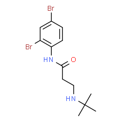 ChemSpider 2D Image | N-(2,4-Dibromophenyl)-N~3~-(2-methyl-2-propanyl)-beta-alaninamide | C13H18Br2N2O