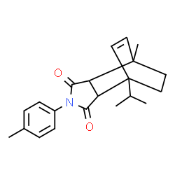ChemSpider 2D Image | 1-Isopropyl-7-methyl-4-(4-methylphenyl)-4-azatricyclo[5.2.2.0~2,6~]undec-8-ene-3,5-dione | C21H25NO2
