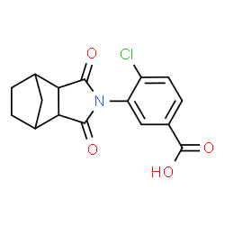 ChemSpider 2D Image | 4-Chloro-3-(3,5-dioxo-4-azatricyclo[5.2.1.0~2,6~]dec-4-yl)benzoato | C16H14ClNO4
