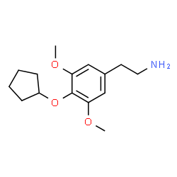 ChemSpider 2D Image | 2-[4-(Cyclopentyloxy)-3,5-dimethoxyphenyl]ethanamine | C15H23NO3