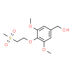 ChemSpider 2D Image | {3,5-Dimethoxy-4-[2-(methylsulfonyl)ethoxy]phenyl}methanol | C12H18O6S