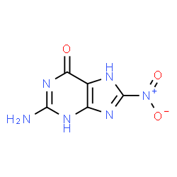 ChemSpider 2D Image | 8-Nitroguanine | C5H4N6O3
