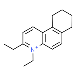 ChemSpider 2D Image | 3,4-Diethyl-7,8,9,10-tetrahydrobenzo[f]quinolinium | C17H22N