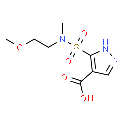 ChemSpider 2D Image | 5-[(2-Methoxyethyl)(methyl)sulfamoyl]-1H-pyrazole-4-carboxylic acid | C8H13N3O5S