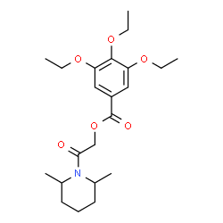 ChemSpider 2D Image | 2-(2,6-Dimethyl-1-piperidinyl)-2-oxoethyl 3,4,5-triethoxybenzoate | C22H33NO6