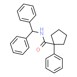 ChemSpider 2D Image | N-(Diphenylmethyl)-1-phenylcyclopentanecarboxamide | C25H25NO