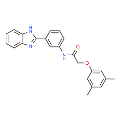 ChemSpider 2D Image | N-[3-(1H-Benzimidazol-2-yl)phenyl]-2-(3,5-dimethylphenoxy)acetamide | C23H21N3O2