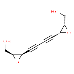 ChemSpider 2D Image | [1,3-Butadiyne-1,4-diyldi(2S,3R)-3,2-oxiranediyl]dimethanol | C10H10O4