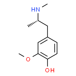 ChemSpider 2D Image | 2-Methoxy-4-[(2S)-2-(methylamino)propyl]phenol | C11H17NO2