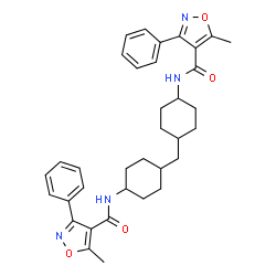 ChemSpider 2D Image | N,N'-(Methylenedi-4,1-cyclohexanediyl)bis(5-methyl-3-phenyl-1,2-oxazole-4-carboxamide) | C35H40N4O4