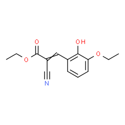 ChemSpider 2D Image | Ethyl 2-cyano-3-(3-ethoxy-2-hydroxyphenyl)acrylate | C14H15NO4