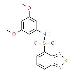 ChemSpider 2D Image | N-(3,5-Dimethoxyphenyl)-2,1,3-benzothiadiazole-4-sulfonamide | C14H13N3O4S2