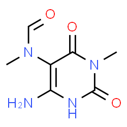 ChemSpider 2D Image | N-(6-Amino-3-methyl-2,4-dioxo-1,2,3,4-tetrahydro-5-pyrimidinyl)-N-methylformamide | C7H10N4O3