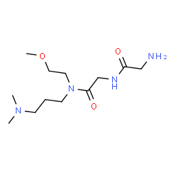 ChemSpider 2D Image | Glycyl-N-[3-(dimethylamino)propyl]-N-(2-methoxyethyl)glycinamide | C12H26N4O3
