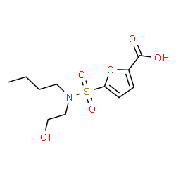 ChemSpider 2D Image | 5-[Butyl(2-hydroxyethyl)sulfamoyl]-2-furoic acid | C11H17NO6S