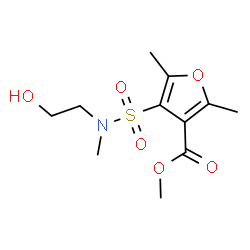 ChemSpider 2D Image | Methyl 4-[(2-hydroxyethyl)(methyl)sulfamoyl]-2,5-dimethyl-3-furoate | C11H17NO6S
