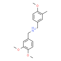 ChemSpider 2D Image | (3,4-Dimethoxyphenyl)-N-(4-methoxy-3-methylbenzyl)methanaminium | C18H24NO3
