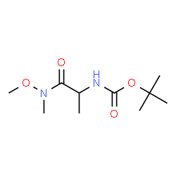 ChemSpider 2D Image | tert-Butyl 2-(methoxy(methyl)amino)-1-methyl-2-oxoethylcarbamate | C10H20N2O4